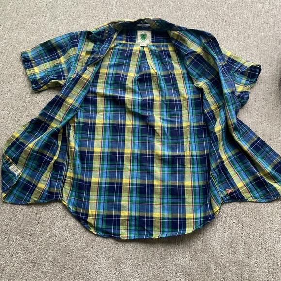 Men’s Club Room Vintage Fit Pembroke Button Up Short Sleeve Shirt - M - Picture 2 of 7